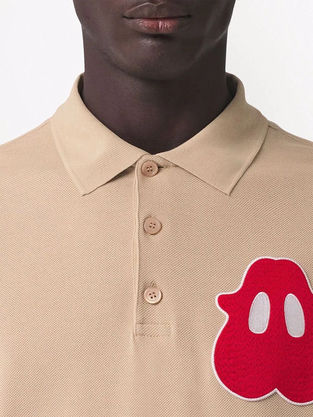 monster-patch cotton polo shirt - 5