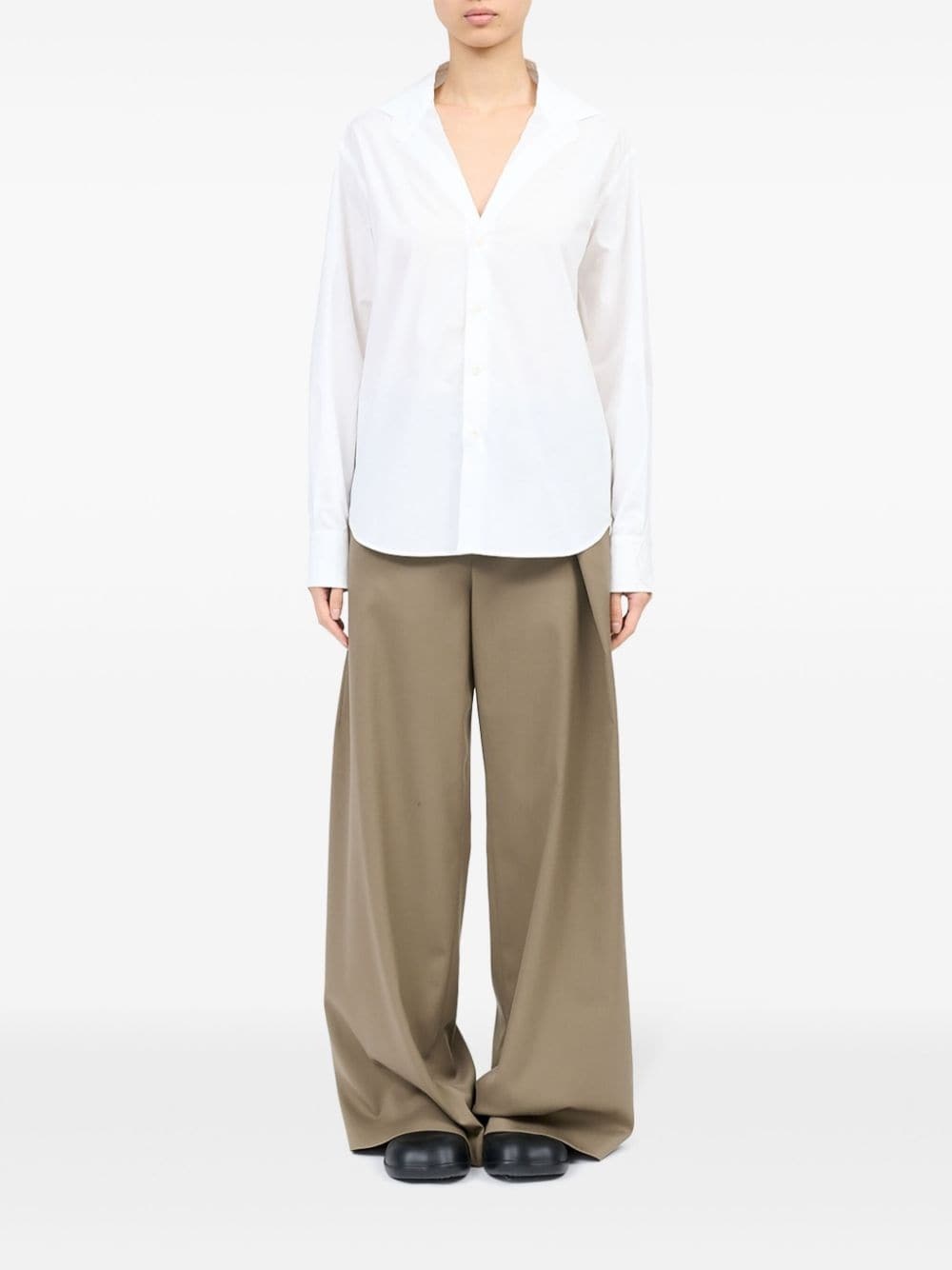 V-neck cotton shirt - 2