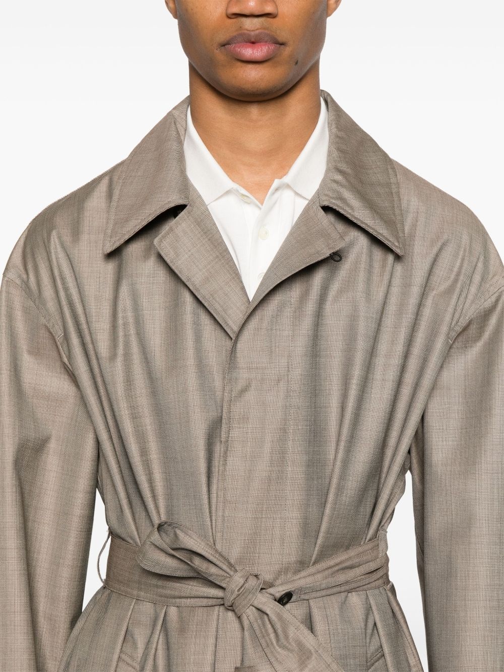 virgin-wool trench coat - 5
