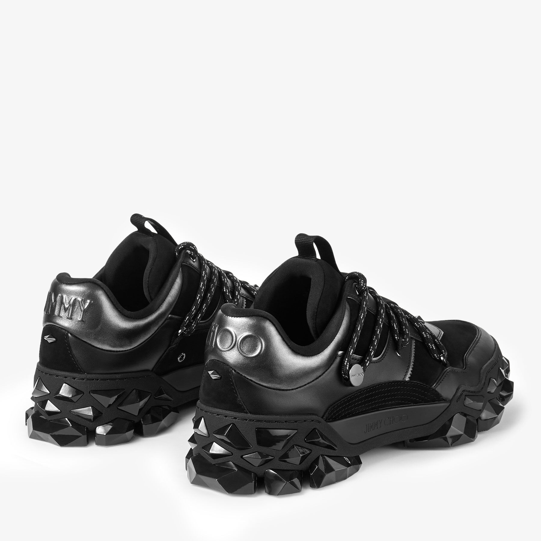 Diamond X II/M
Black Leather Trainers - 4