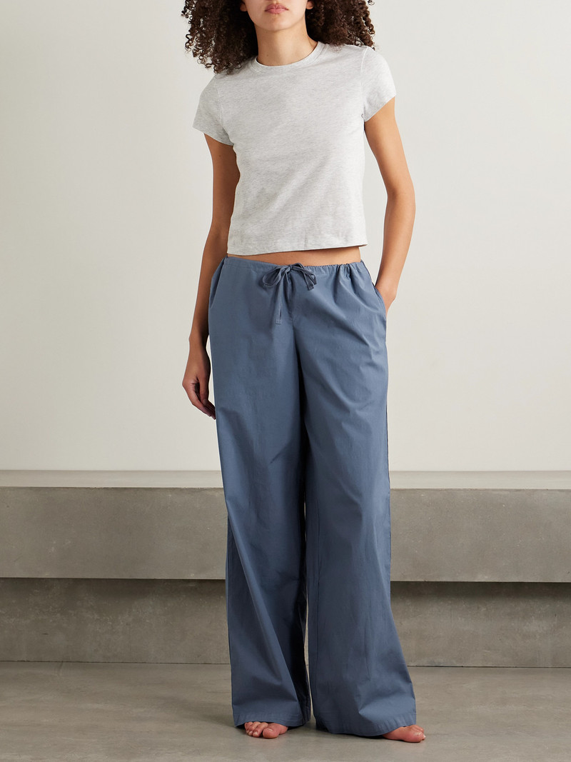 SKIMS Cotton-blend Poplin Wide-leg Pants outlook