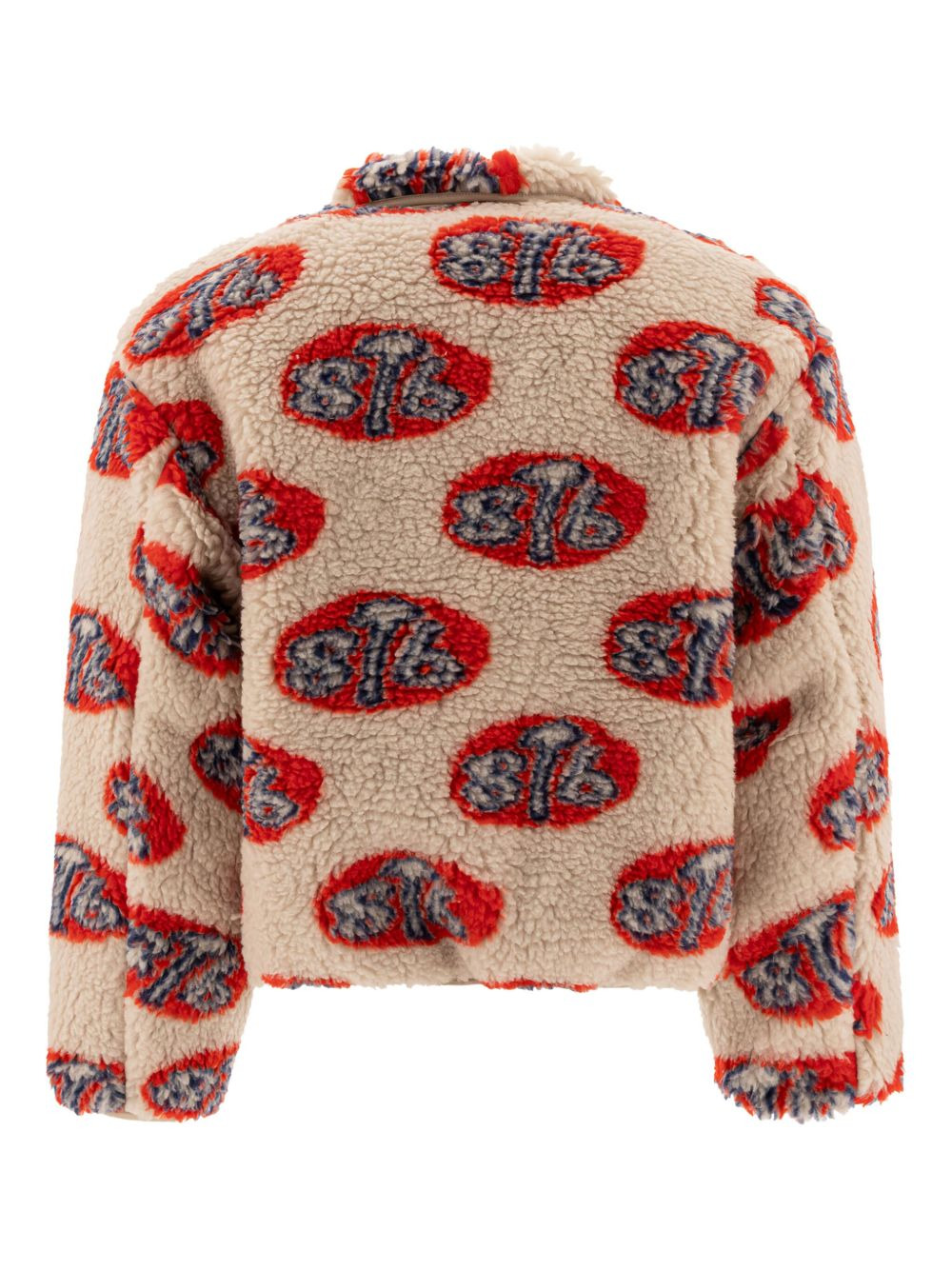 logo-pattern fleece jacket - 2