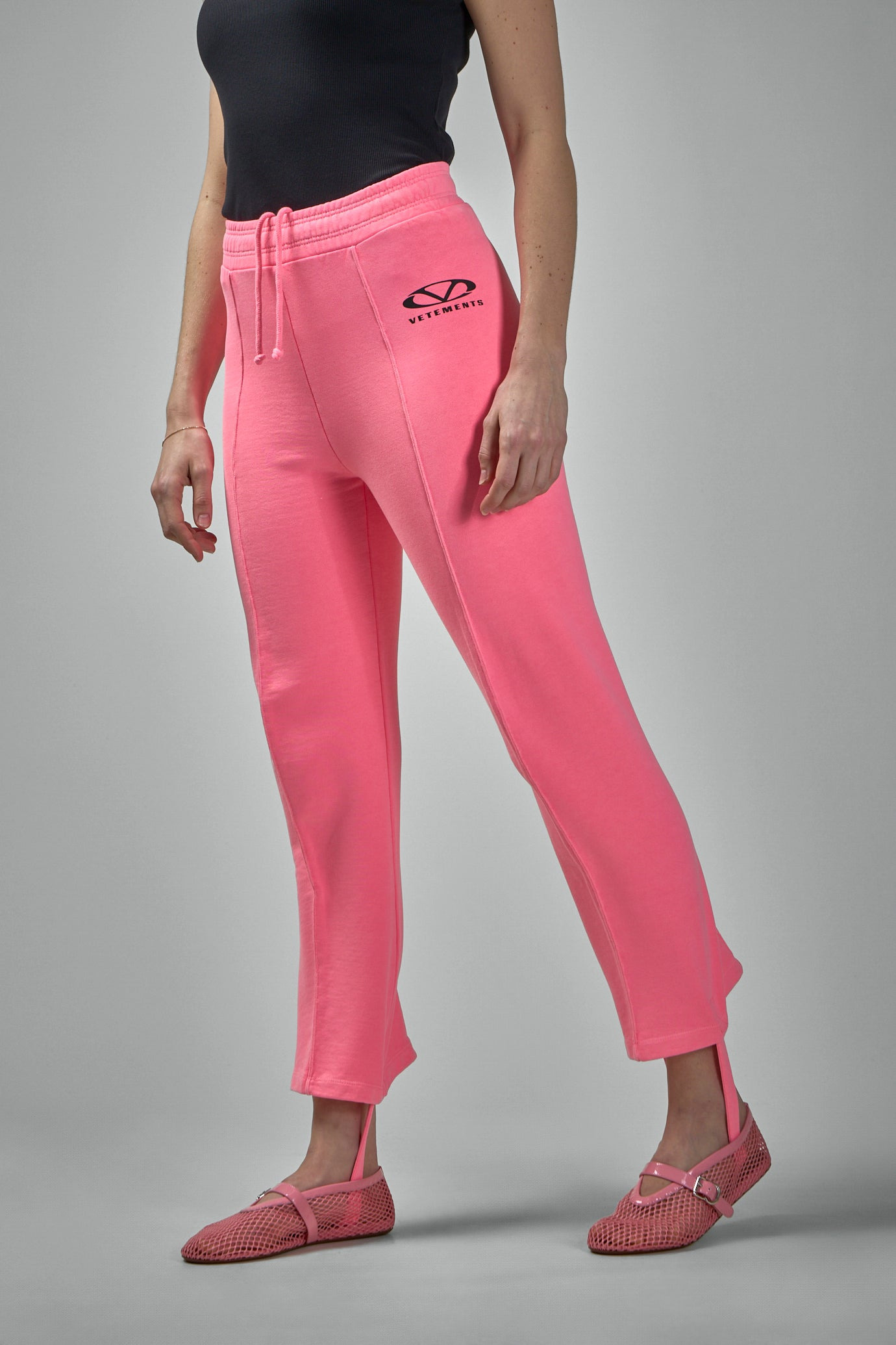 Oval Logo Fitted Sweatpants With Removable Straps - 4