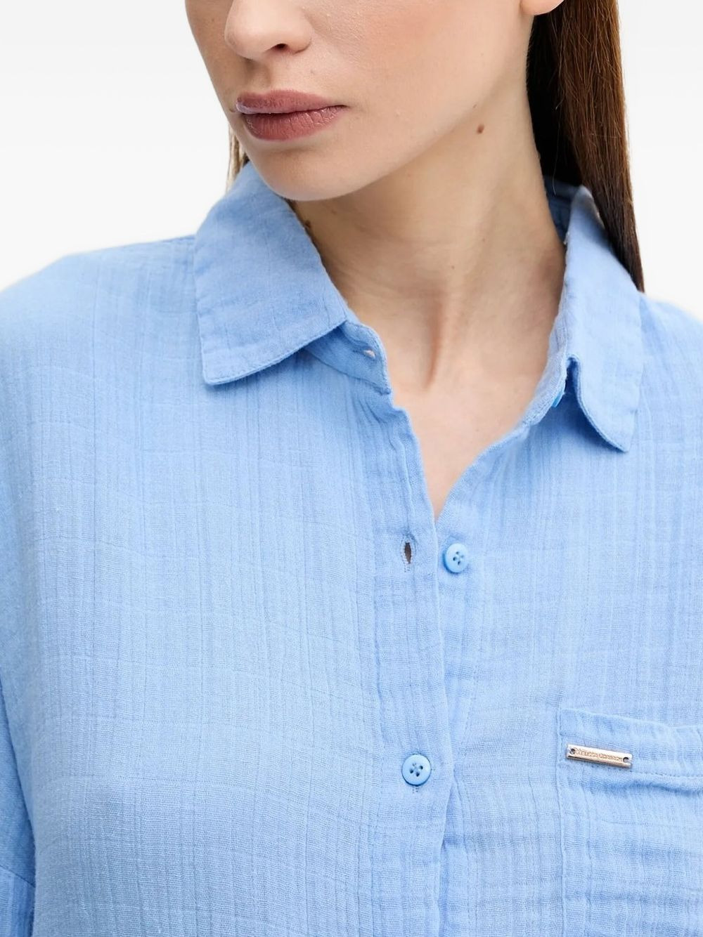 tie-detail shirt mini dress - 3