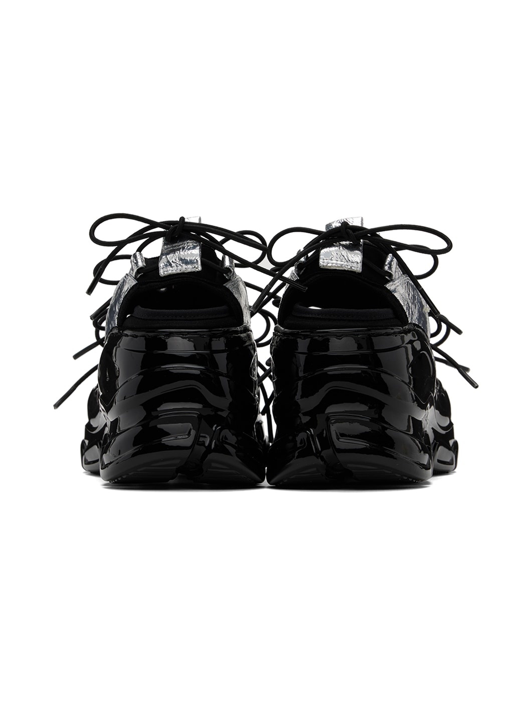 Silver & Black Classic Tracker Trainer Sneakers - 2