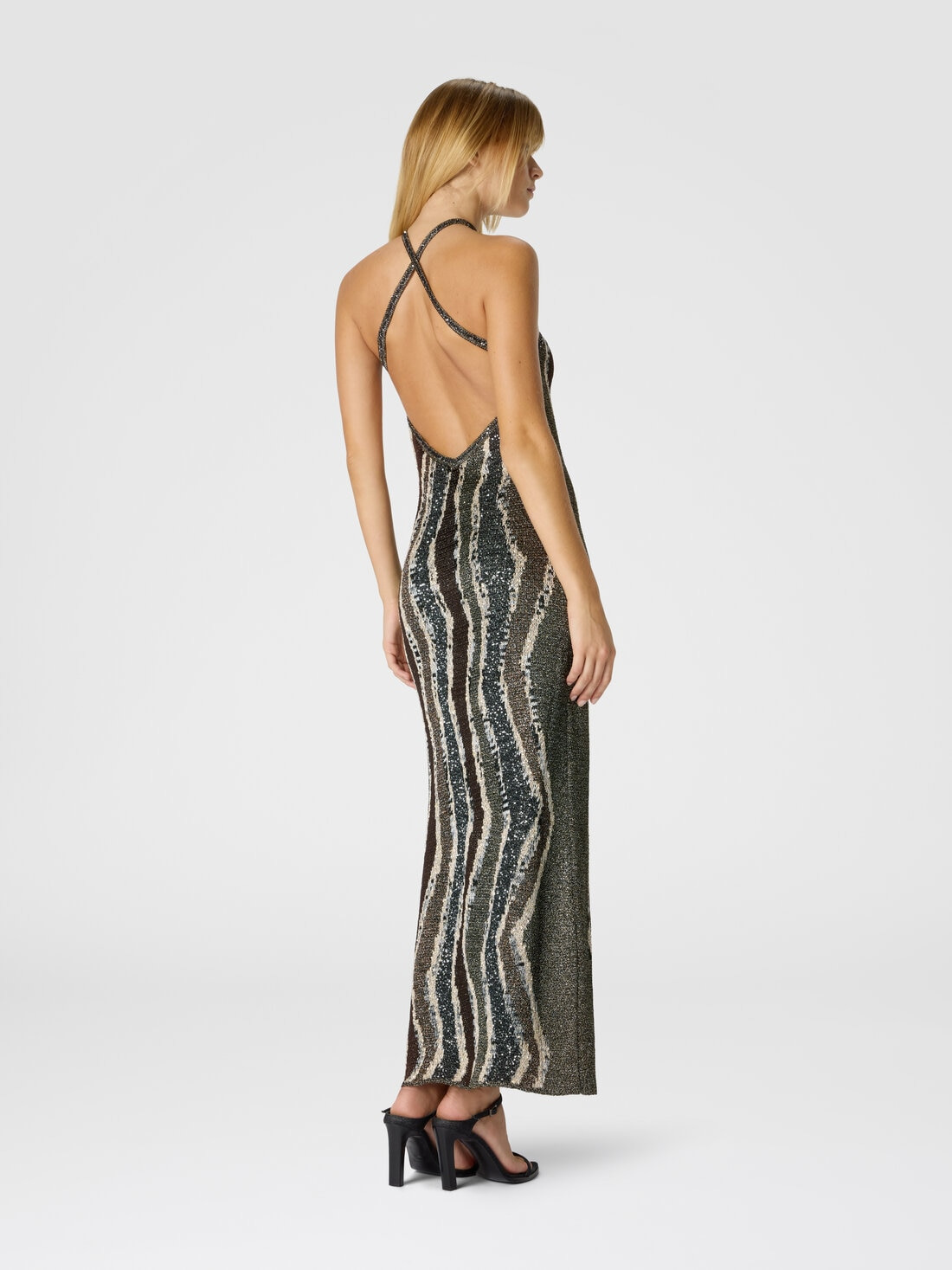 Long Dress with Wave Pattern - 3