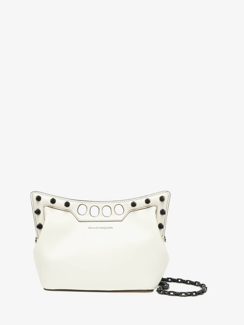 Women's The Peak Bag Mini With Chain in Soft Ivory 1
