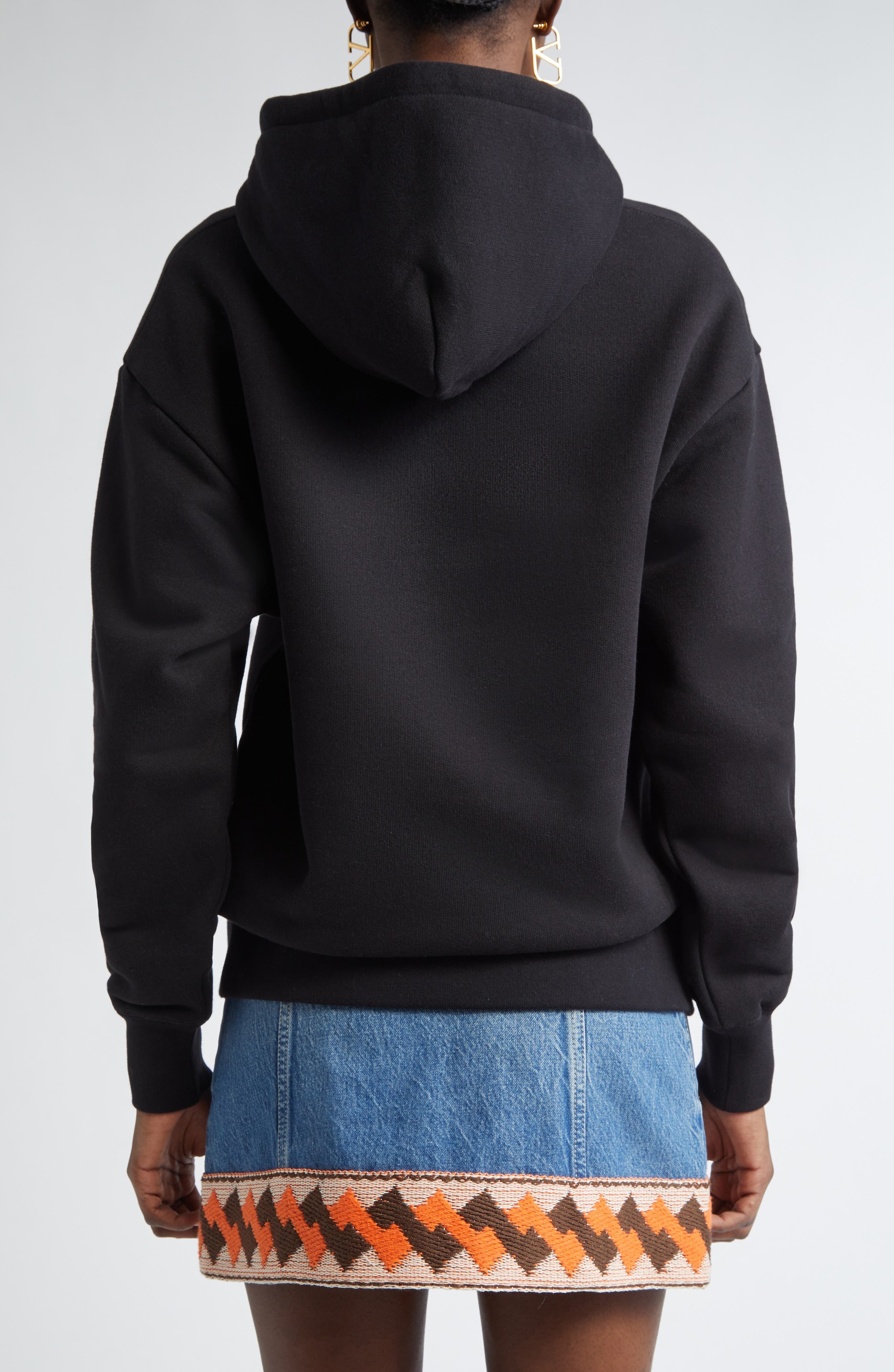 Valentino Garavani Chez Valentino Oversize Fleece Graphic Hoodie in Black at Nordstrom - 3