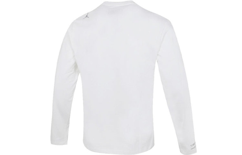Jordan Men's Air Jordan Splicing Pocket Reflective Printing Round Neck Pullover White T-Shirt DN2050-100 outlook
