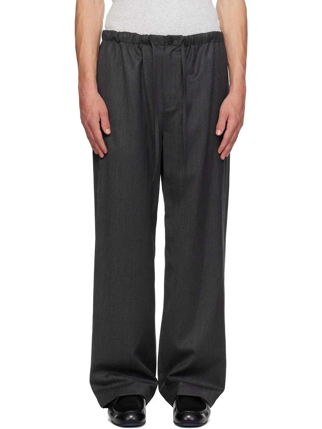 Gray Elasticized Easy Trousers - 1