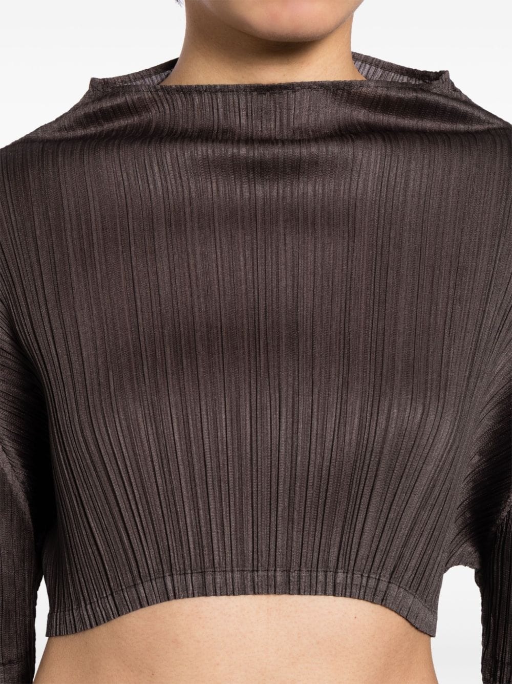 pleated cropped top - 5