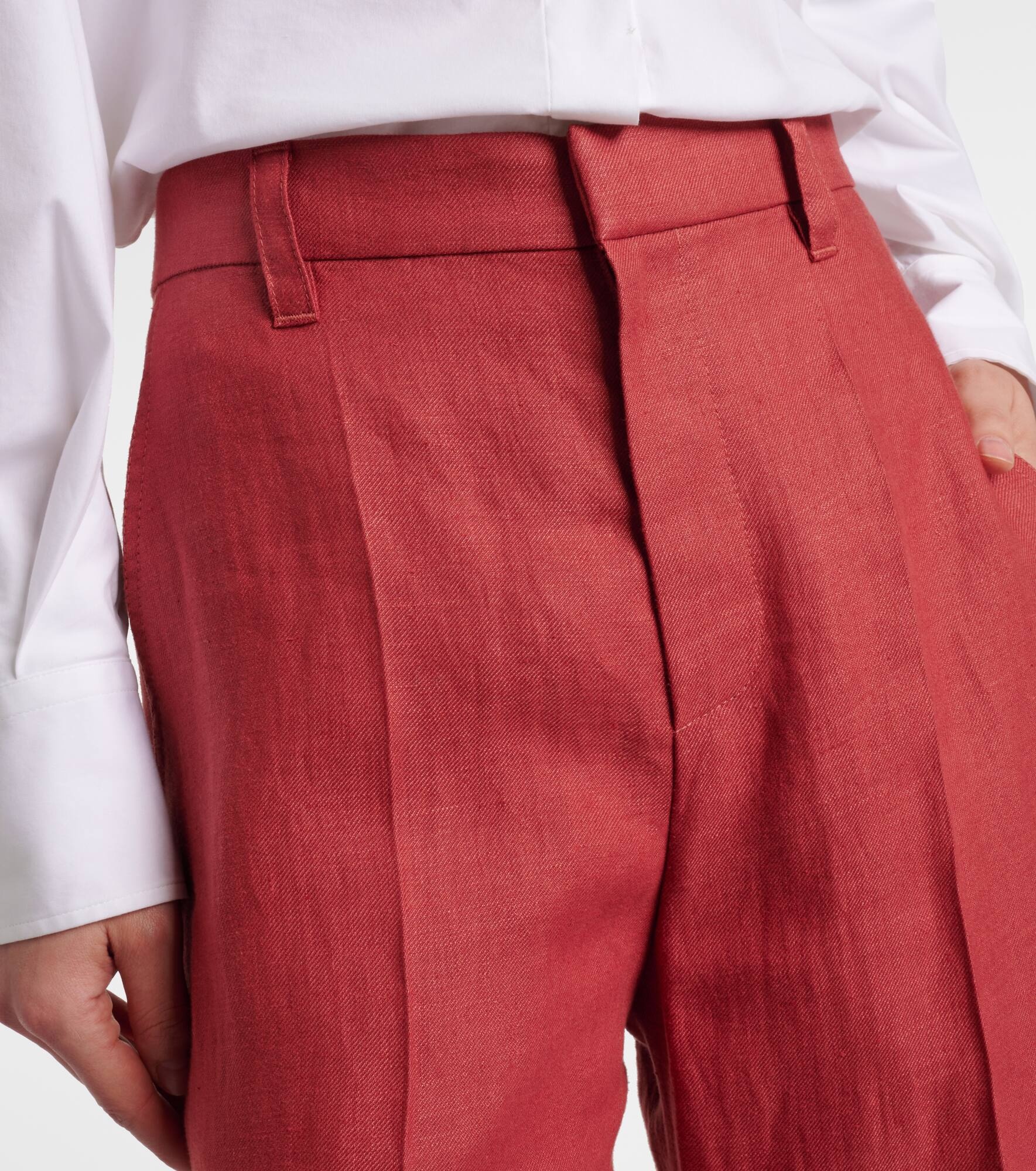 Hemp and linen wide-leg pants - 4