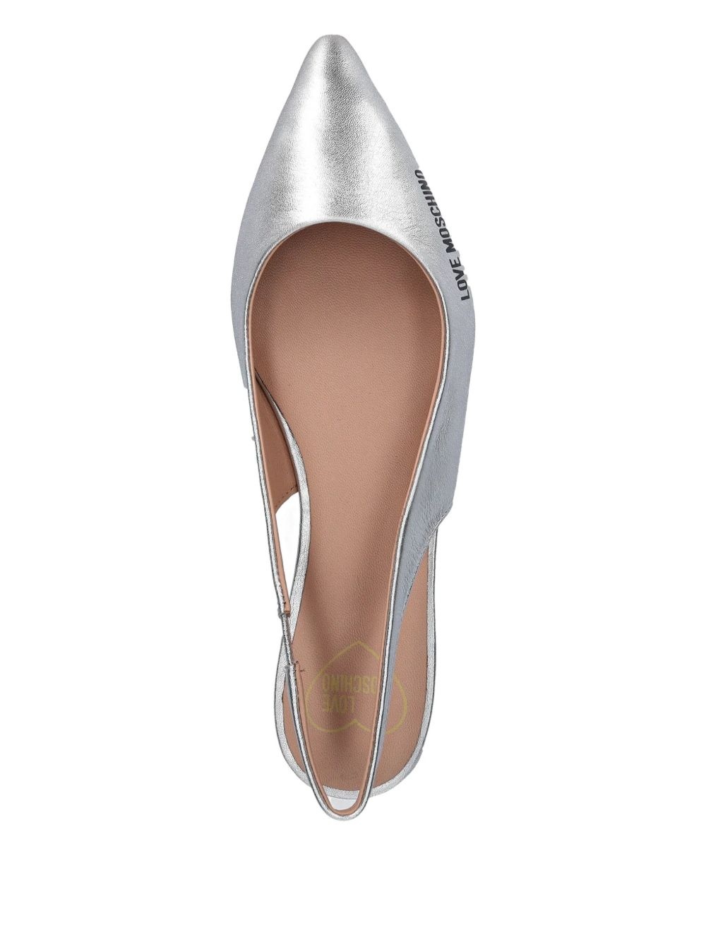 logo-print ballerina shoes - 4