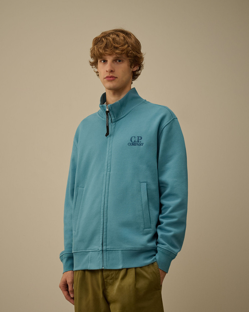 Diagonal Raised Fleece Full Zip Sweatshirt 3