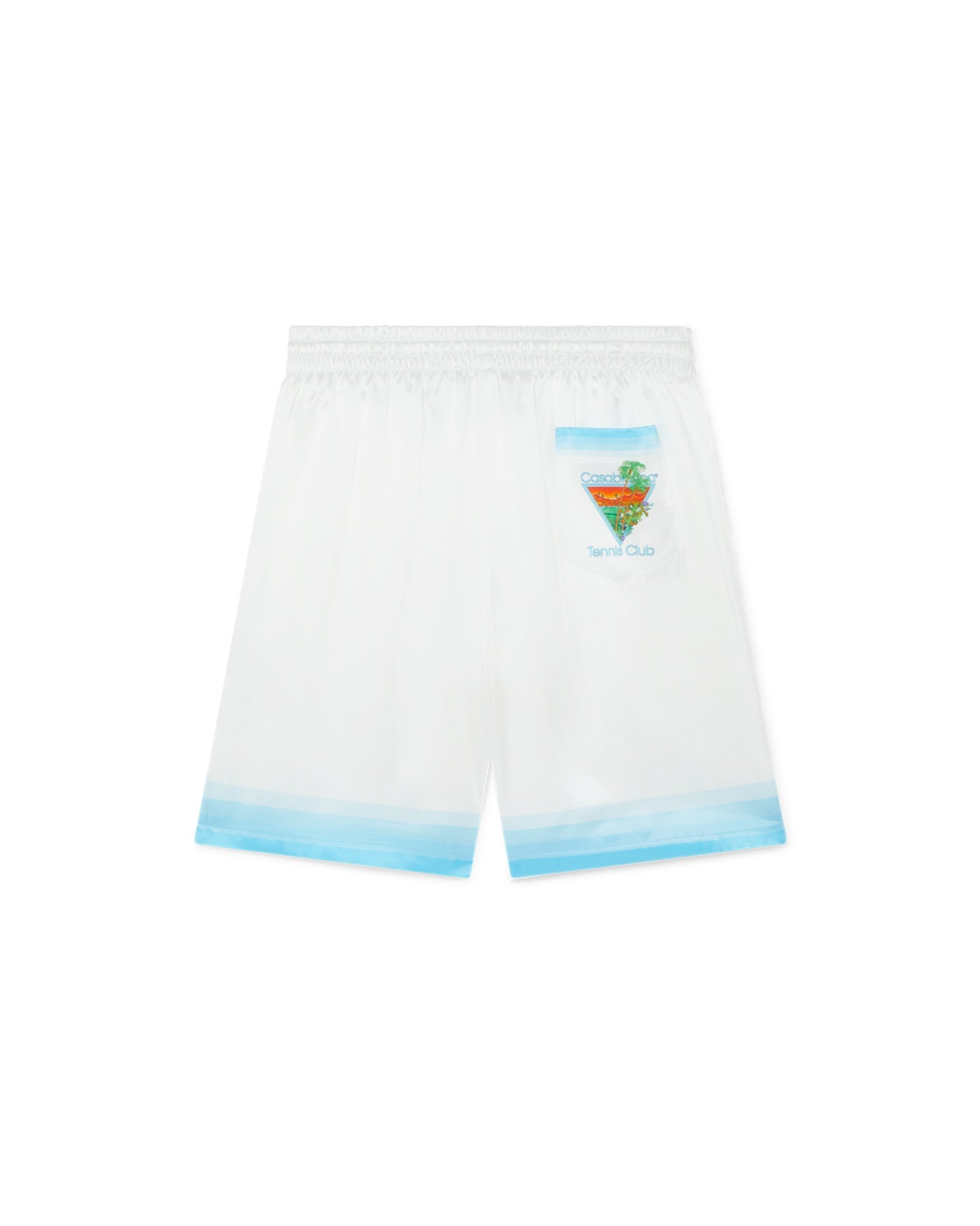 Palm Springs Icon Blue Silk Shorts - 2