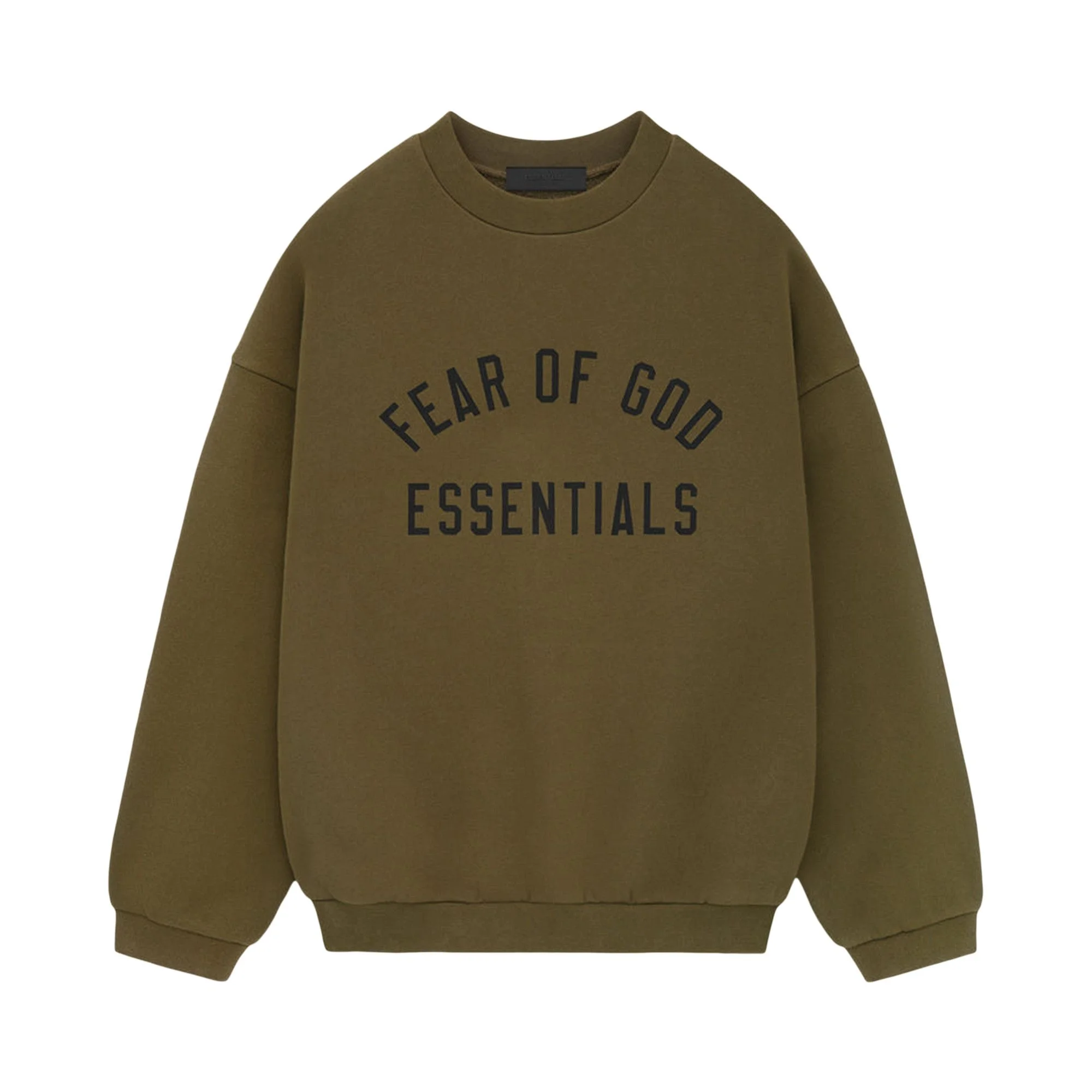 Fear of God Essentials Fleece Crewneck 'Olive' - 1