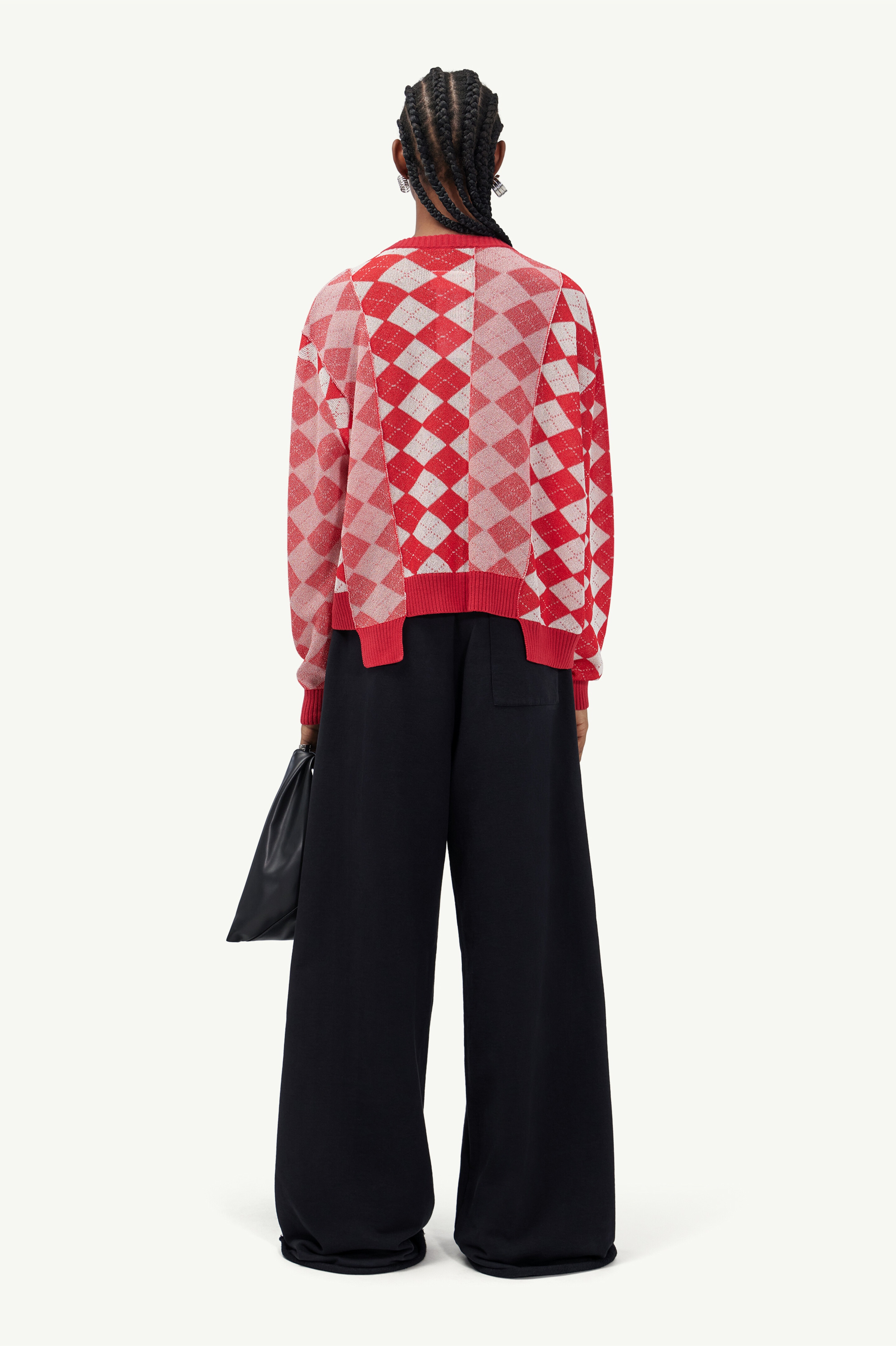 V-neck argyle jumper - 4