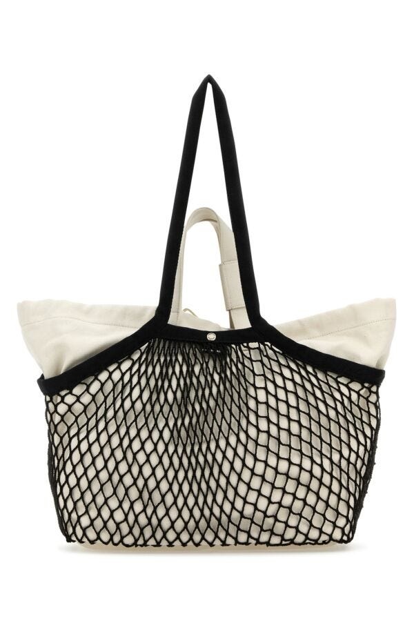 Two-tone canvas and mesh medium 24/7 shopping bag - 3