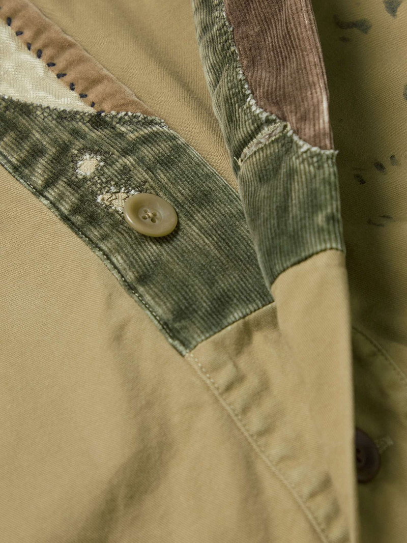 Tiger Juddbhan Corduroy-Trimmed Printed Cotton-Twill Shirt 3