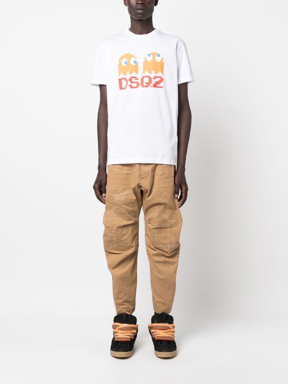 distressed tapered trousers - 2