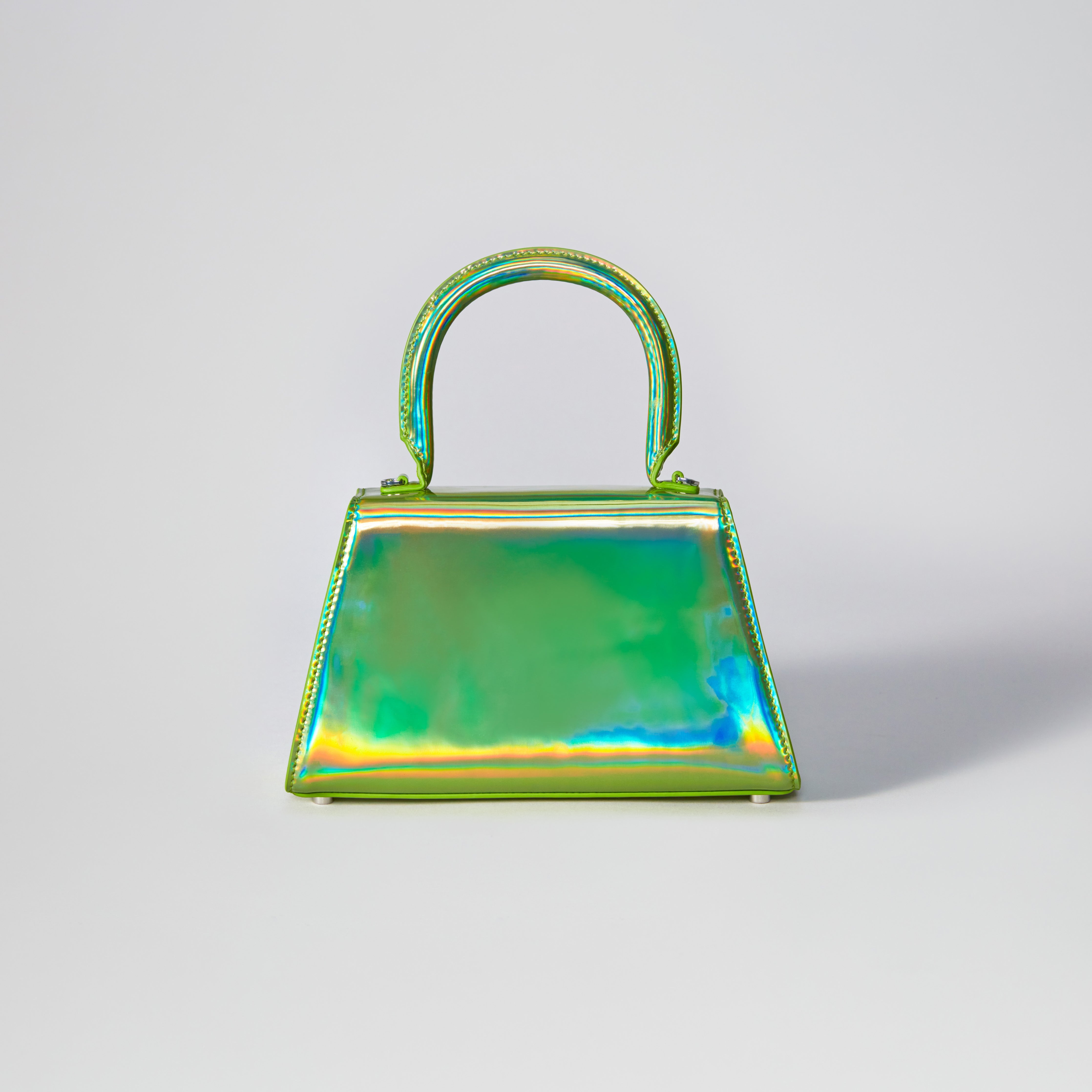 Lime Metallic Bow Envelope Mini Bag - 3