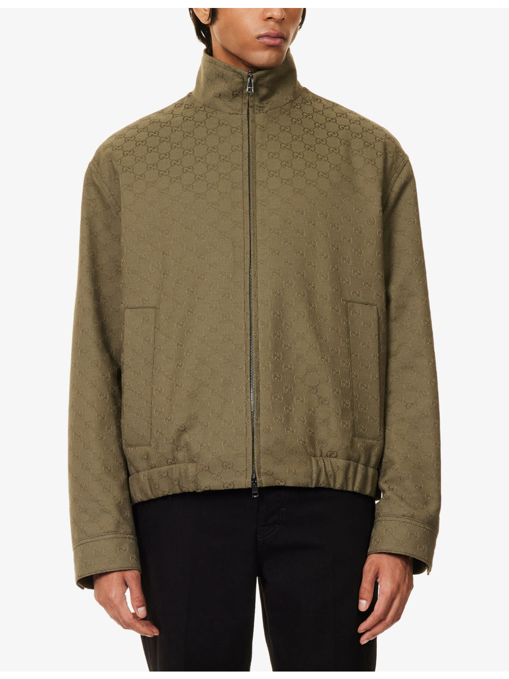 Monogram-Pattern Cotton-blend Blouson Jacket - 3