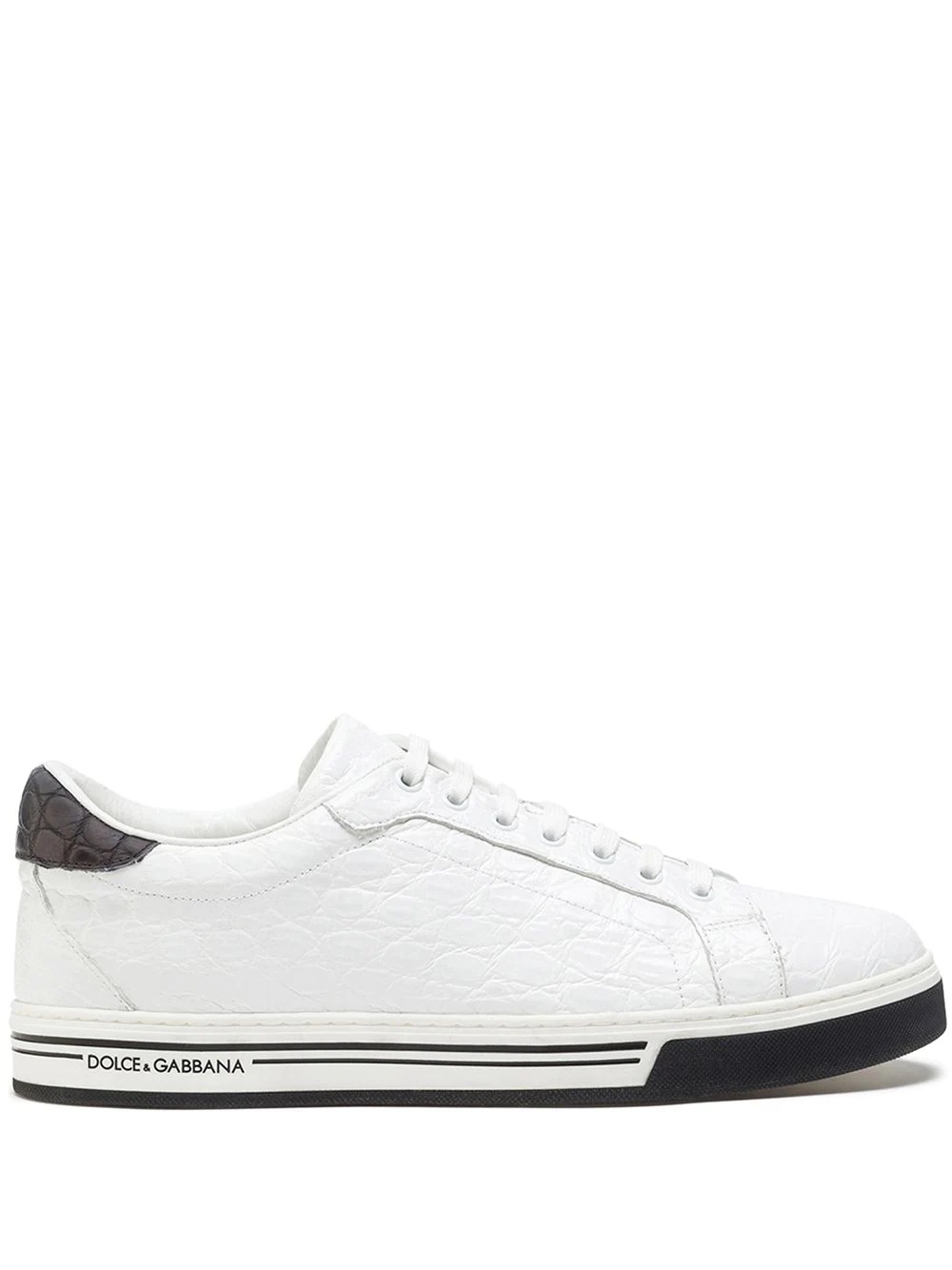 Roma crocodile leather sneakers - 1