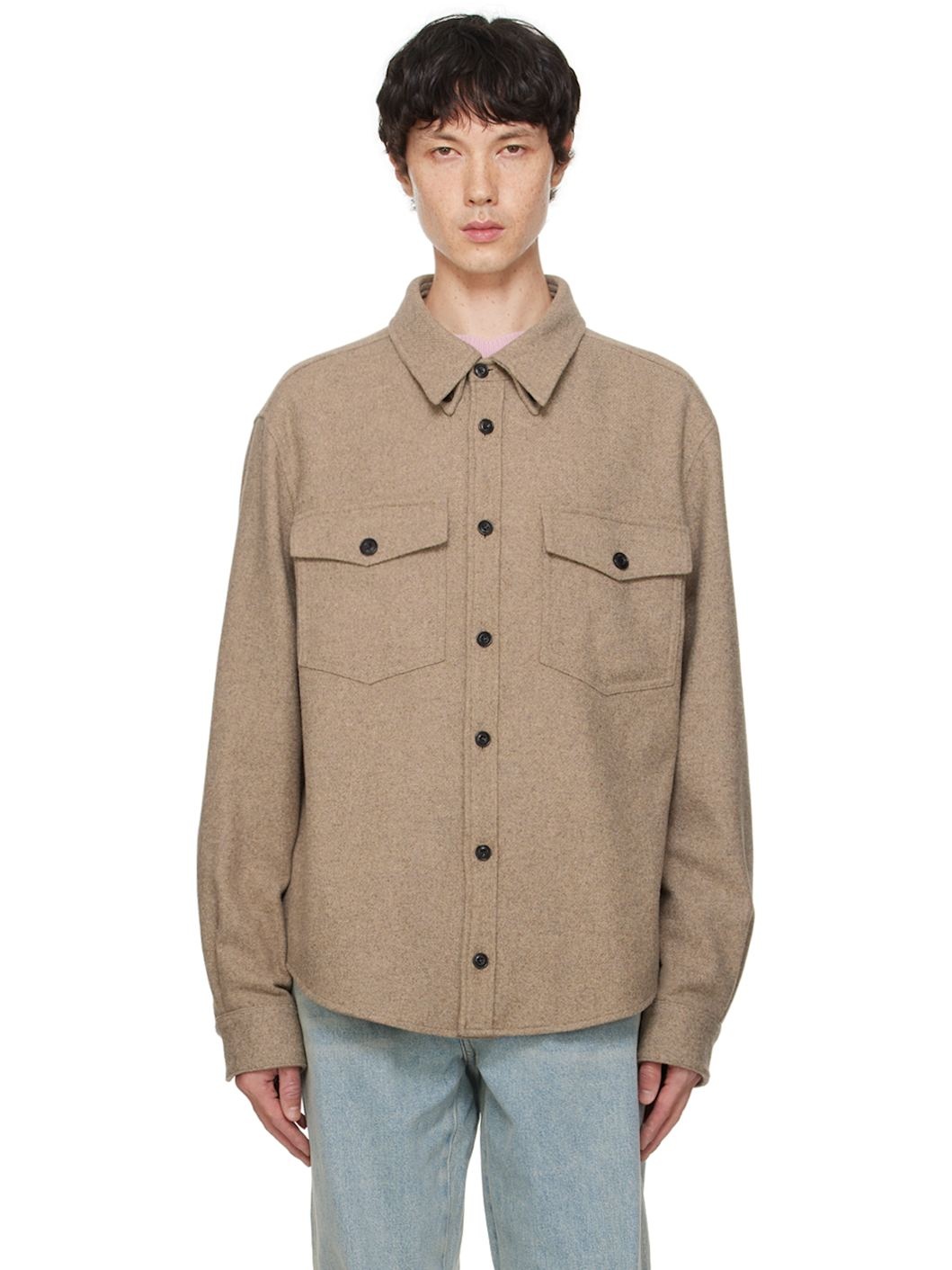 Beige Office Shirt - 1