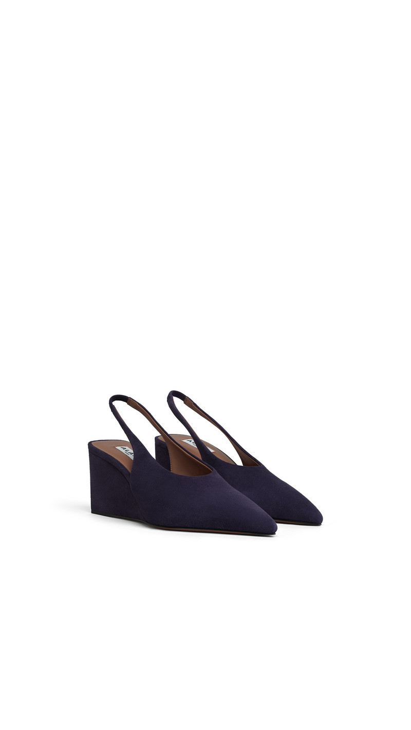 Alaïa CUBE WEDGE SLINGBACKS IN SUEDE outlook