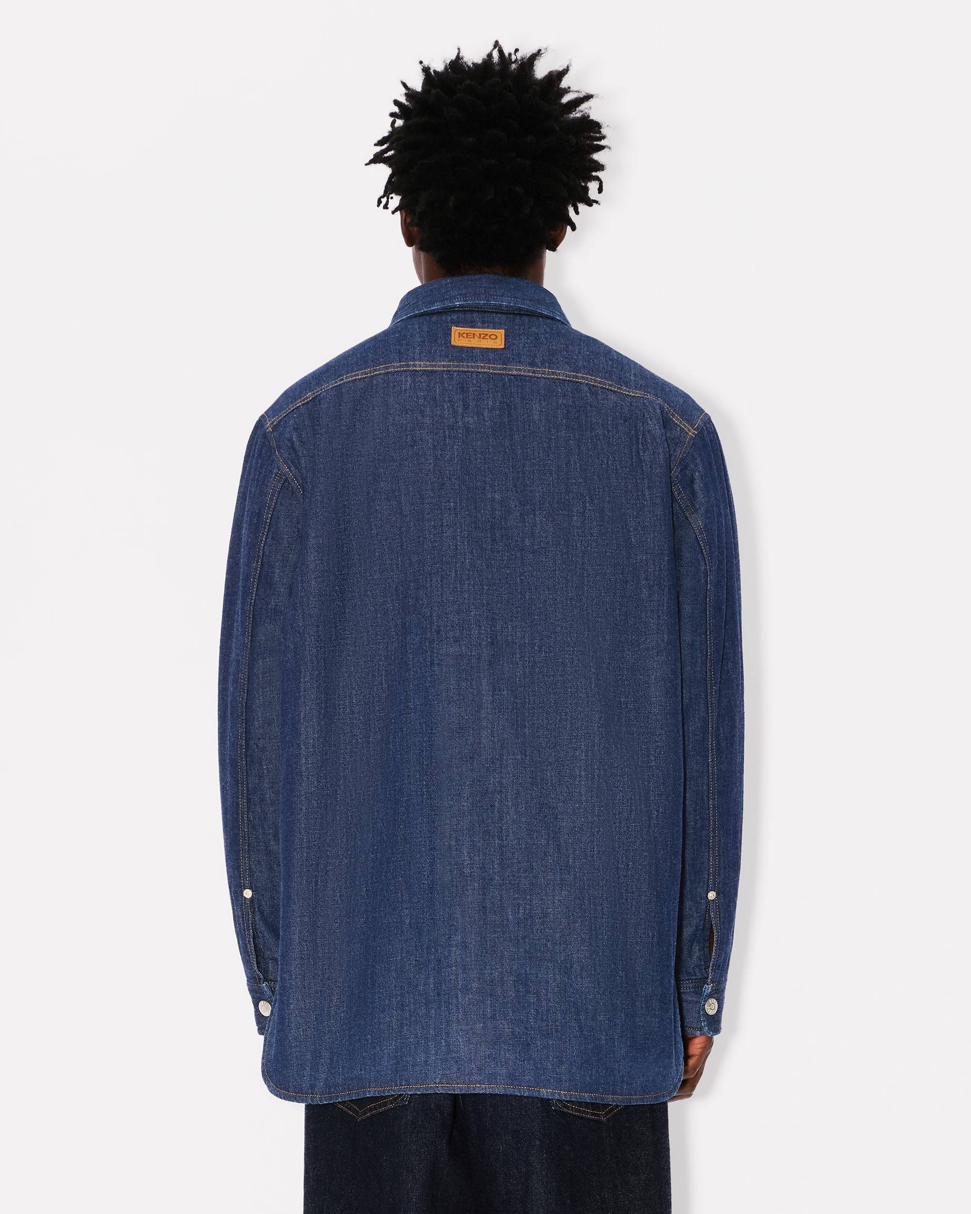 Padded overshirt in Japanese denim - 4