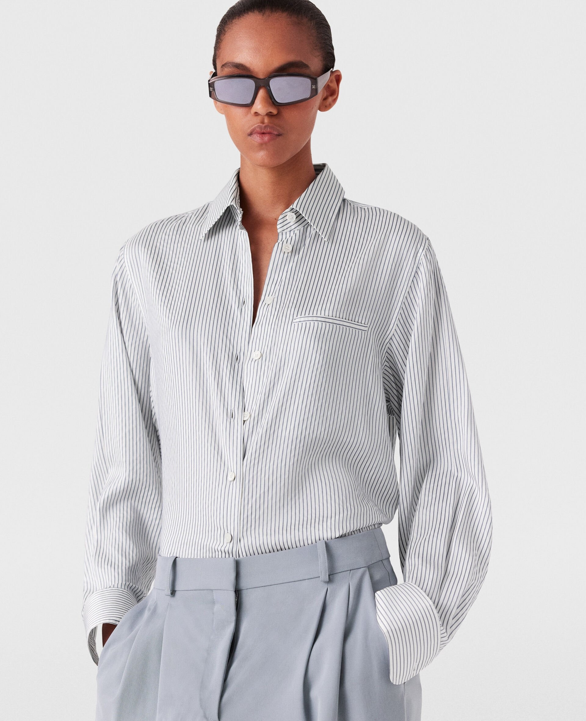 Logo Pinstripe Shirt - 6