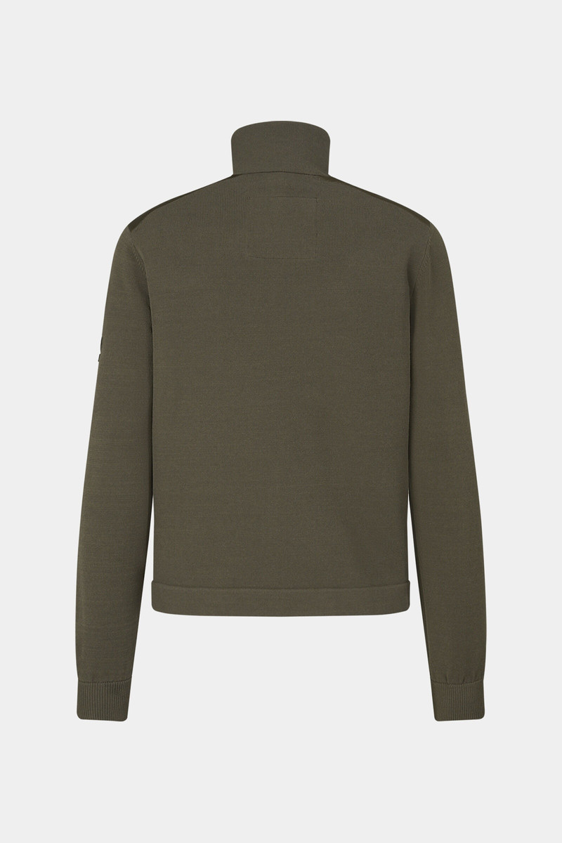 Alexio Down knit jacket in Khaki 8