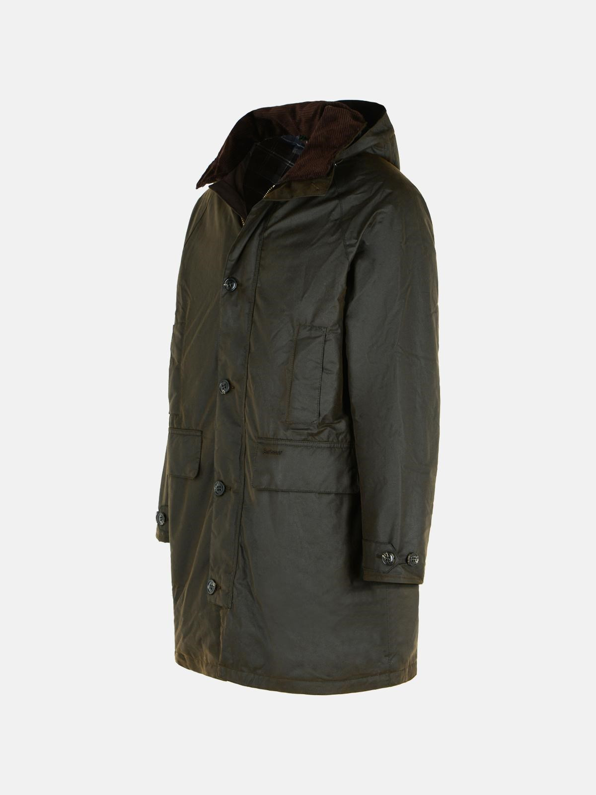 'BEUDALE' BROWN WAXED COTTON PARKA - 2