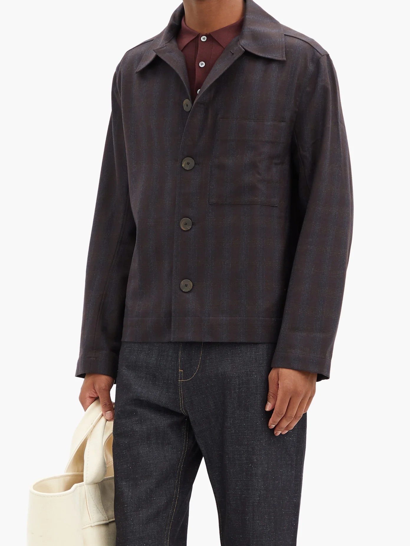 Miko Prince of Wales-check wool overshirt - 6