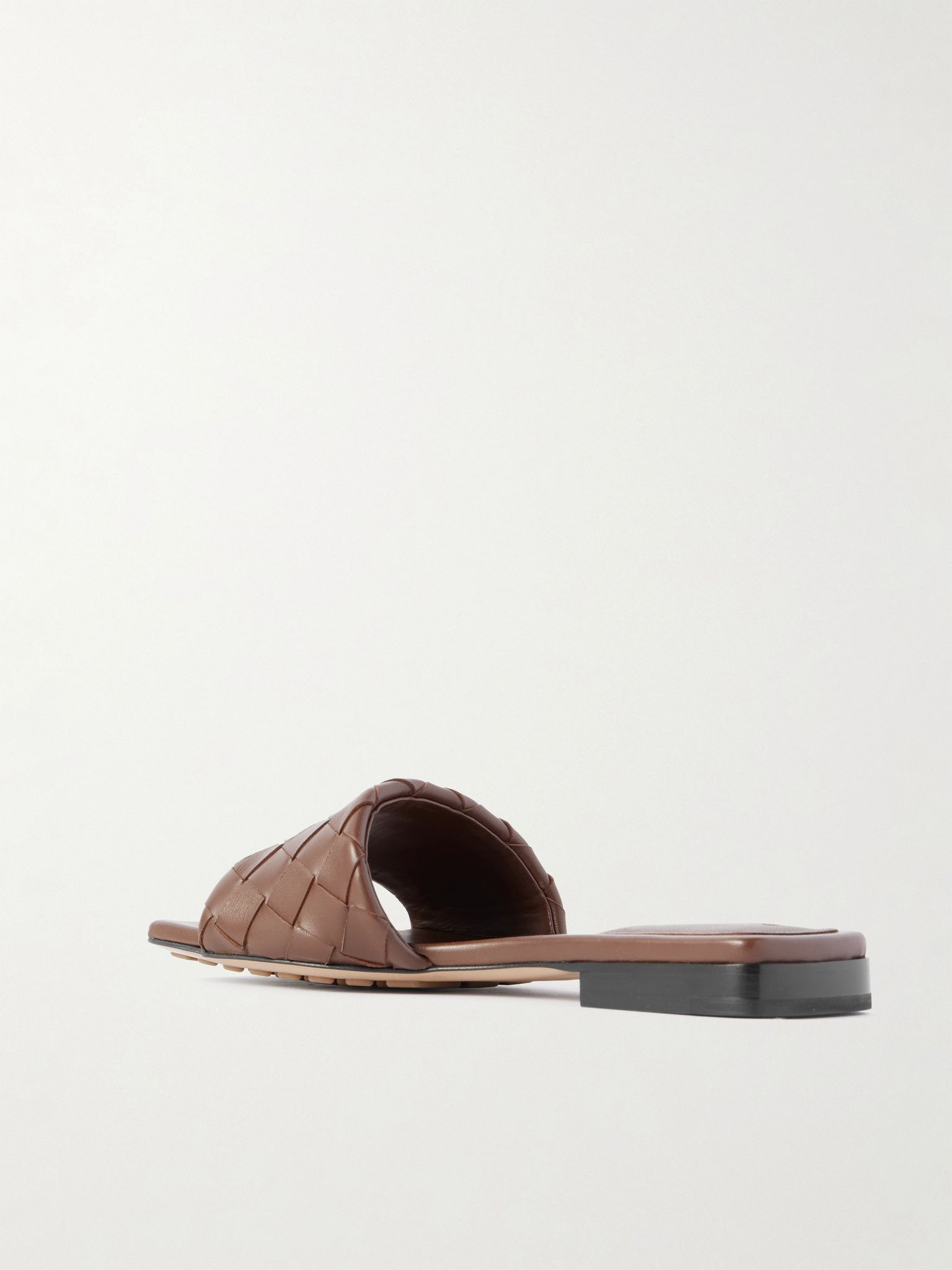Riva intrecciato leather slides Brown - 3