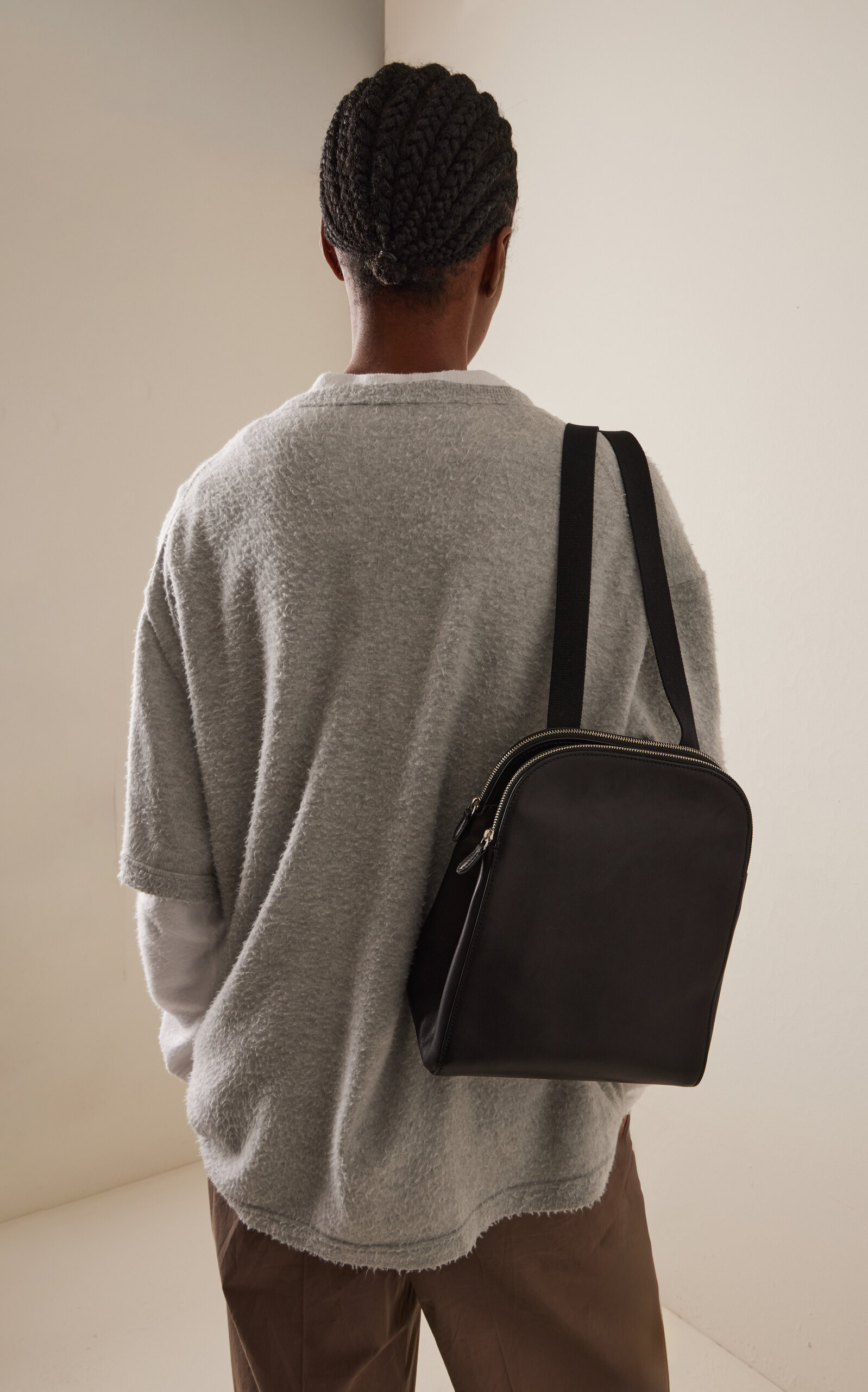 Harper Leather Backback black - 2