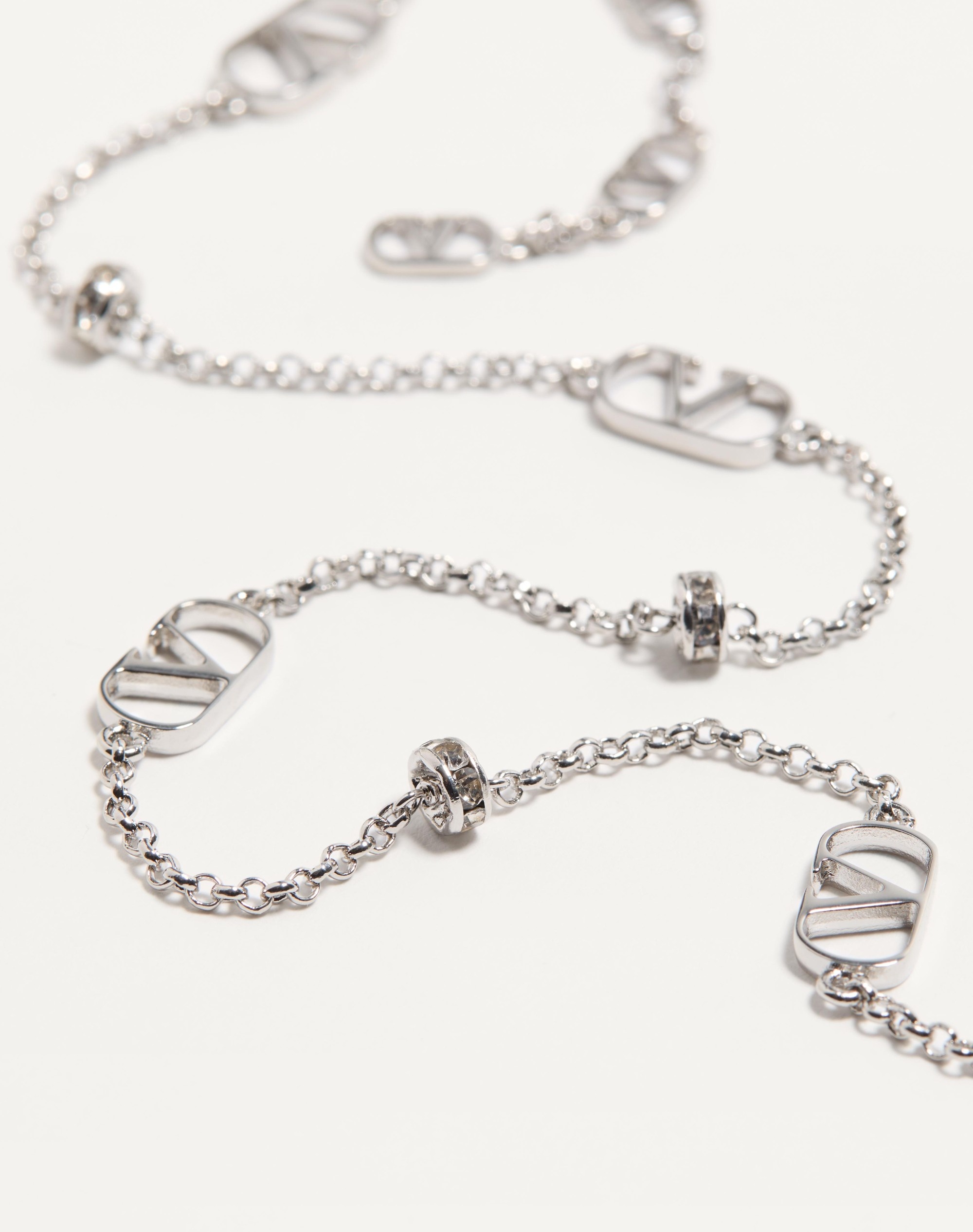 VLOGO SIGNATURE METAL AND CRYSTAL NECKLACE - 2
