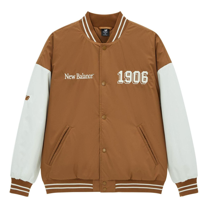 New Balance Baseball Varsity Jacket 'Tan White' AMJ34309-WOI - 1