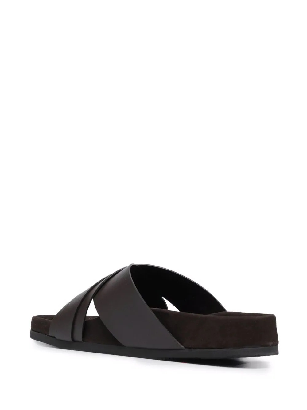 perforated-logo leather sandals - 3