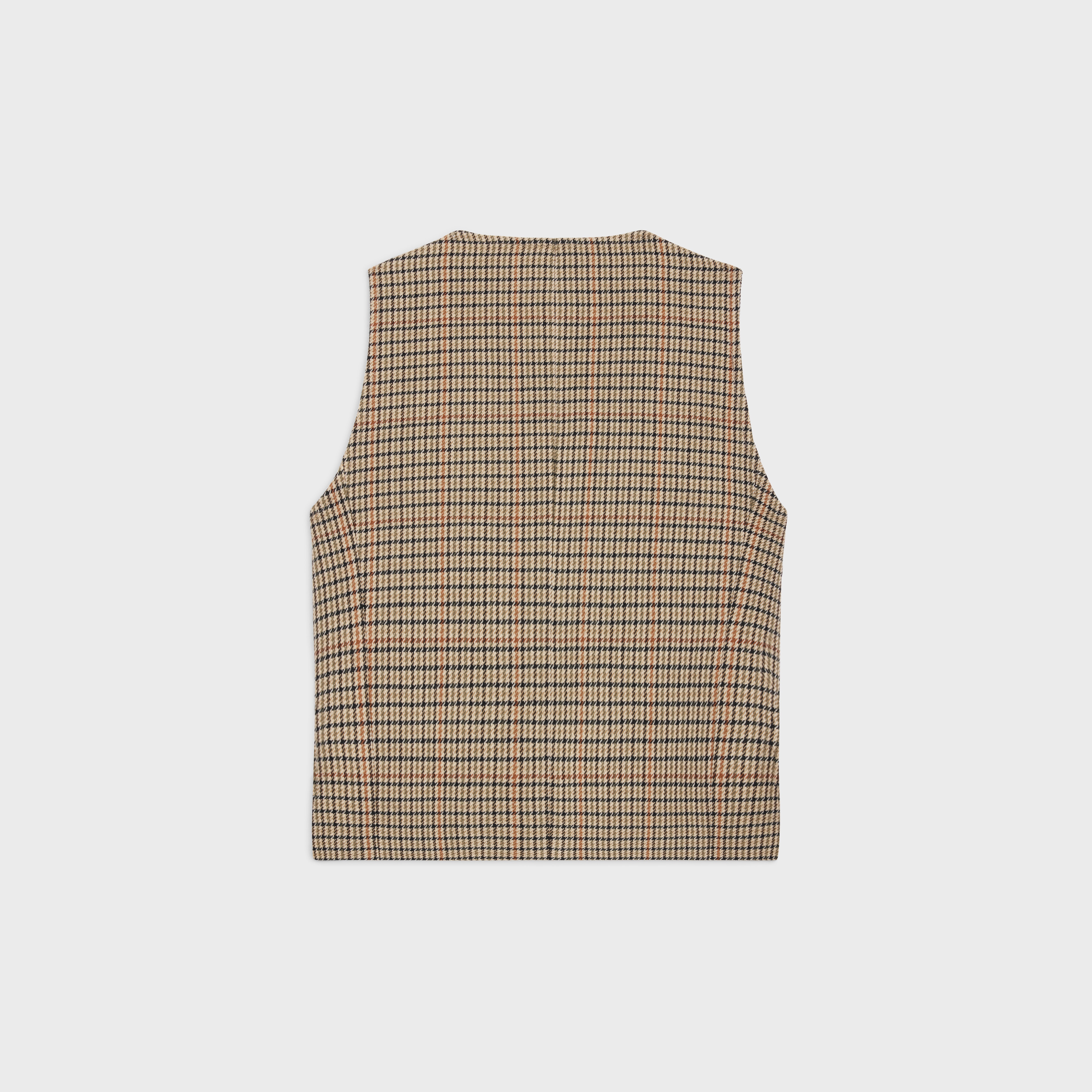 double-breasted vest in houndstooth wool - 2