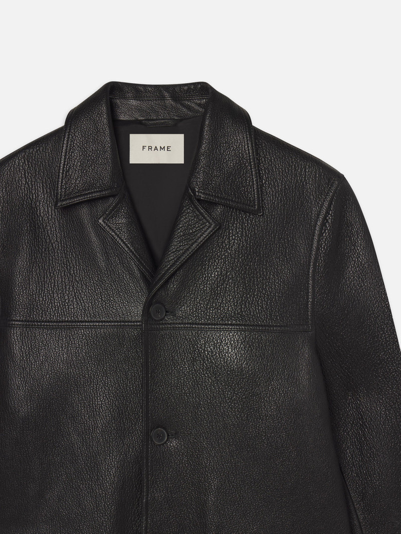 Leather Jacket in Black 4