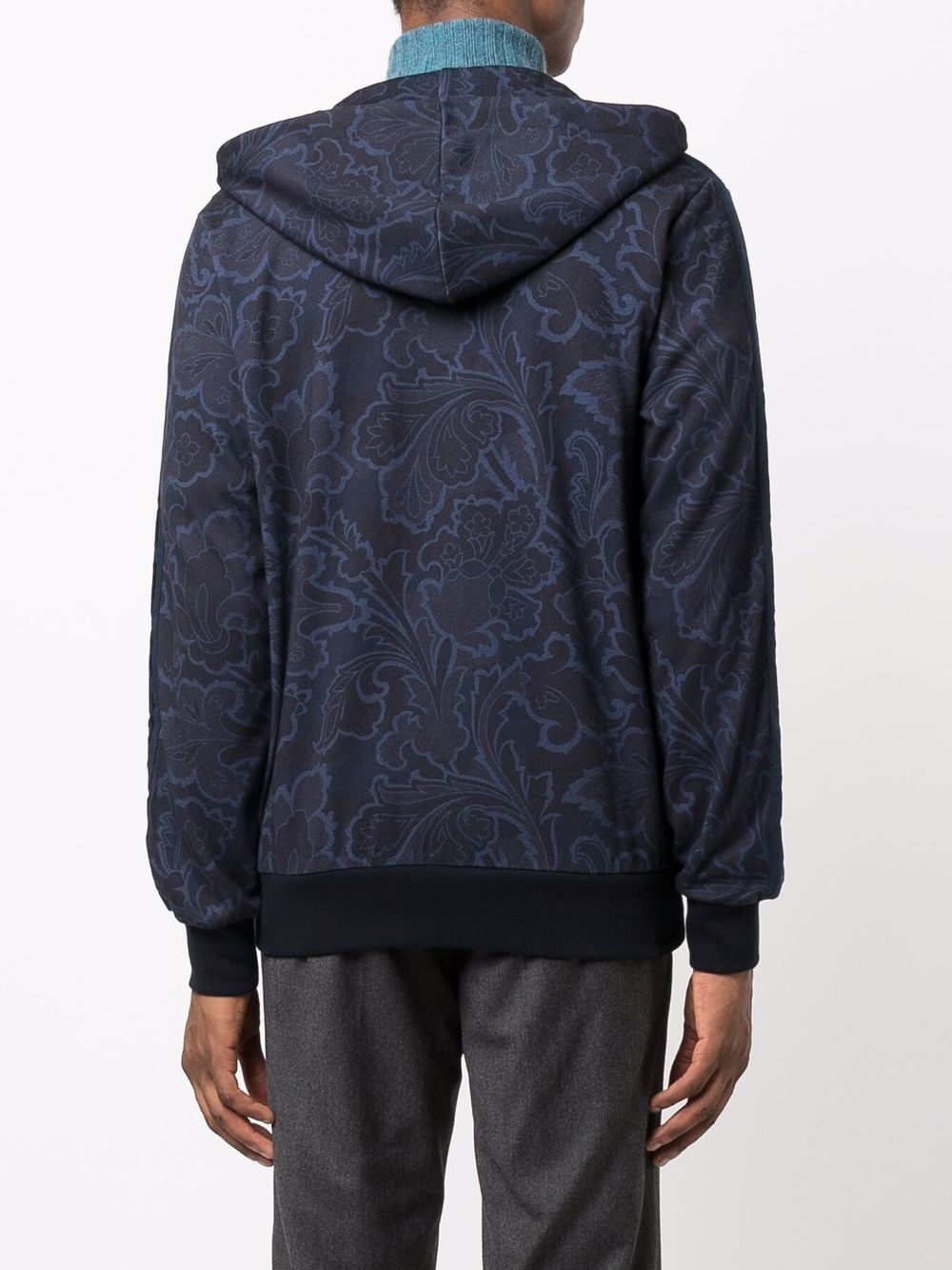 paisley-print zip-up hoodie - 4