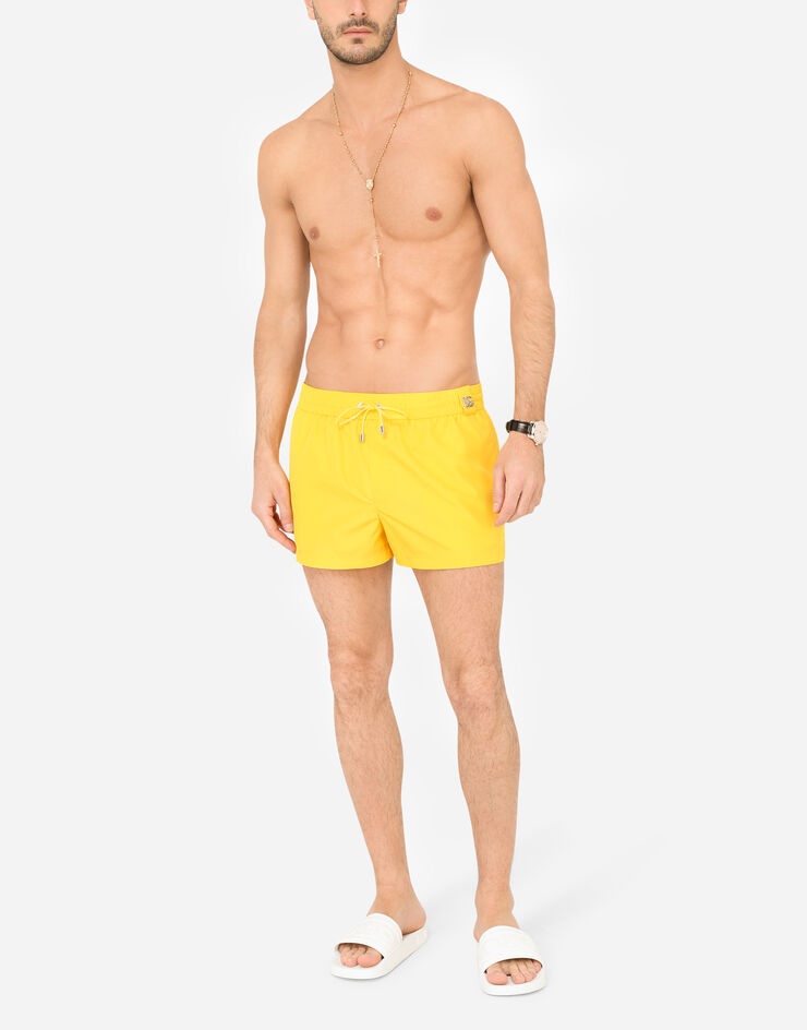 Short swim trunks with metal DG logo - 2