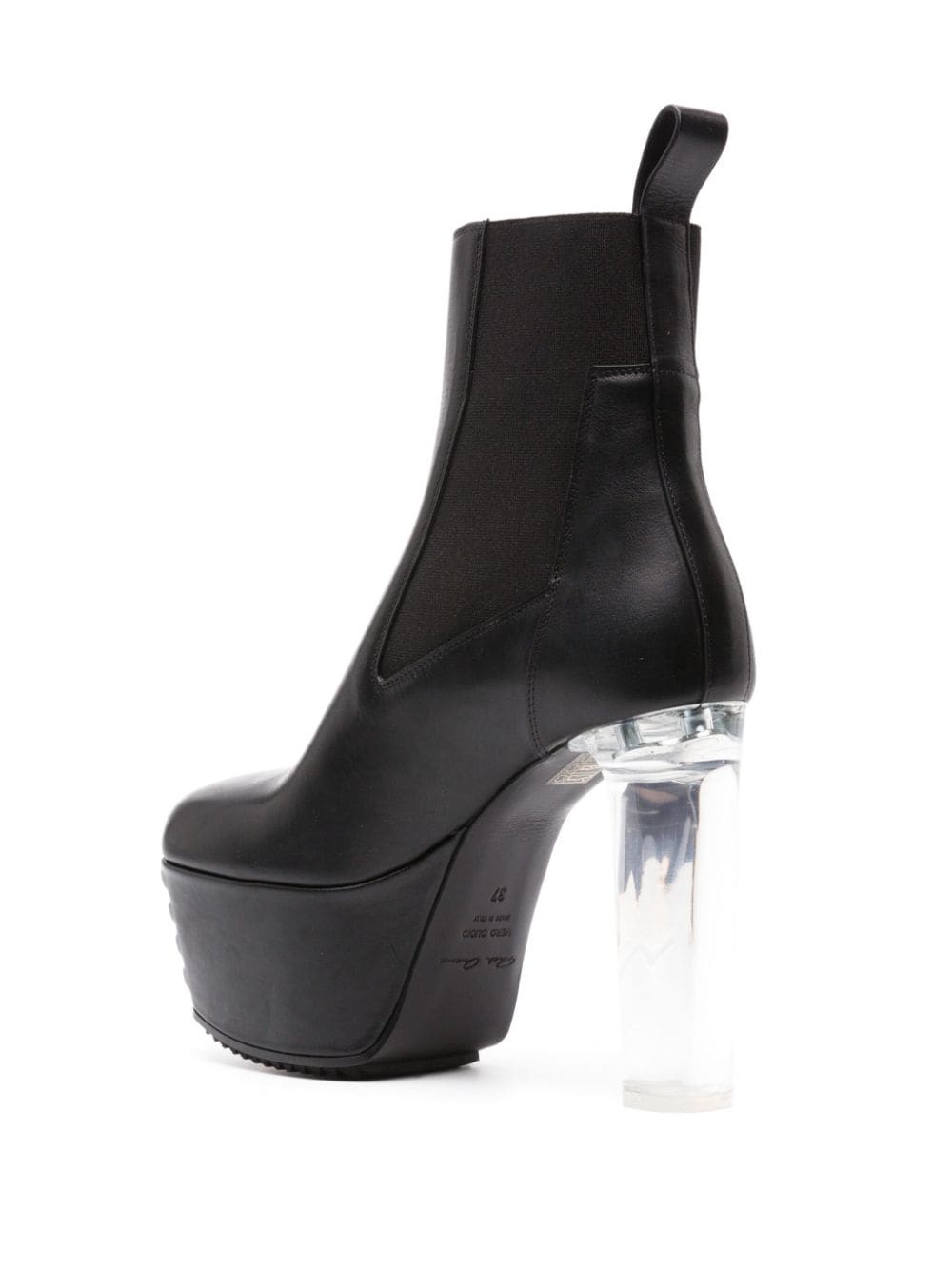 160mm open-toe leather heeled boot - 3