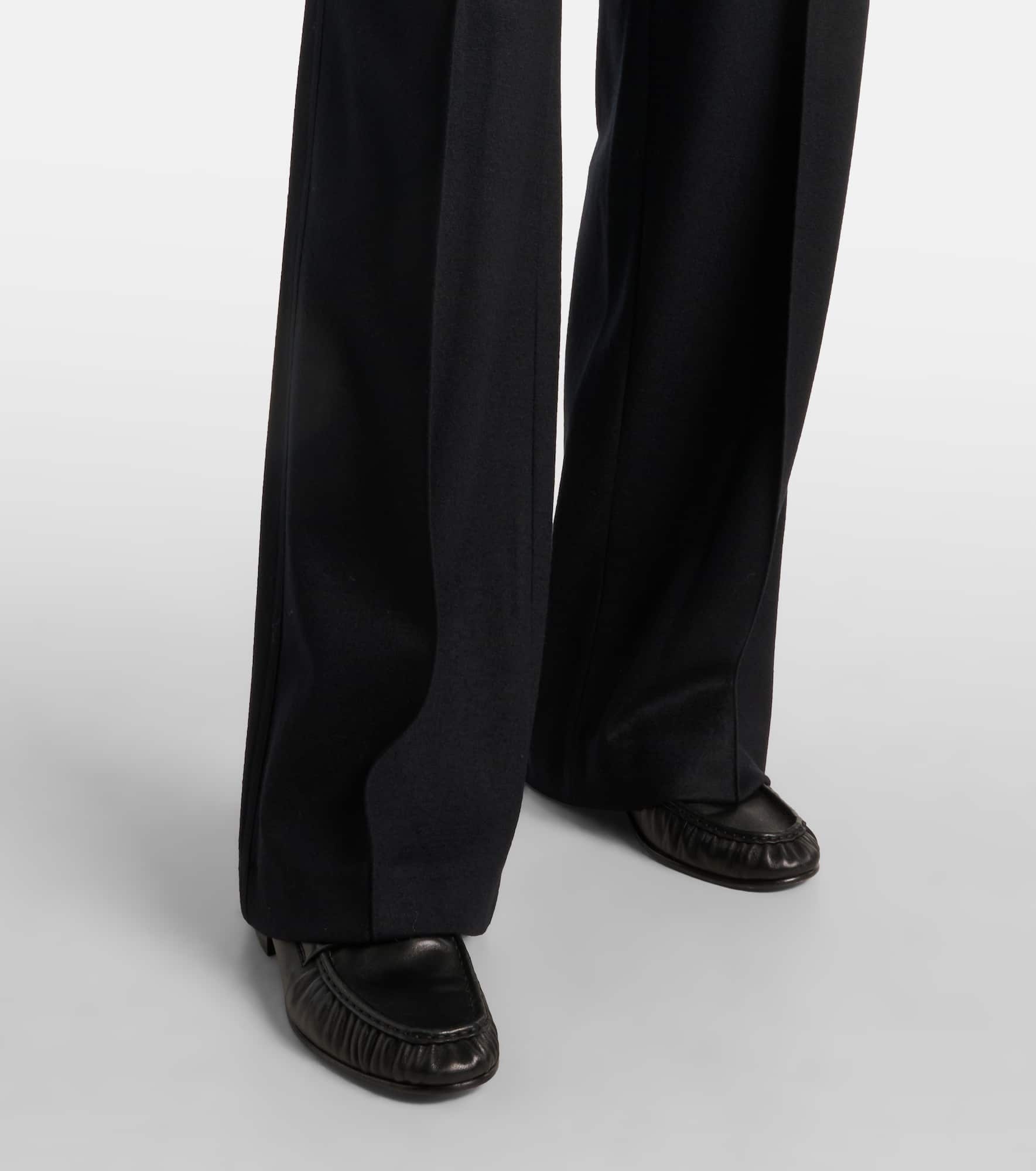 Wool-blend wide-leg pants - 5