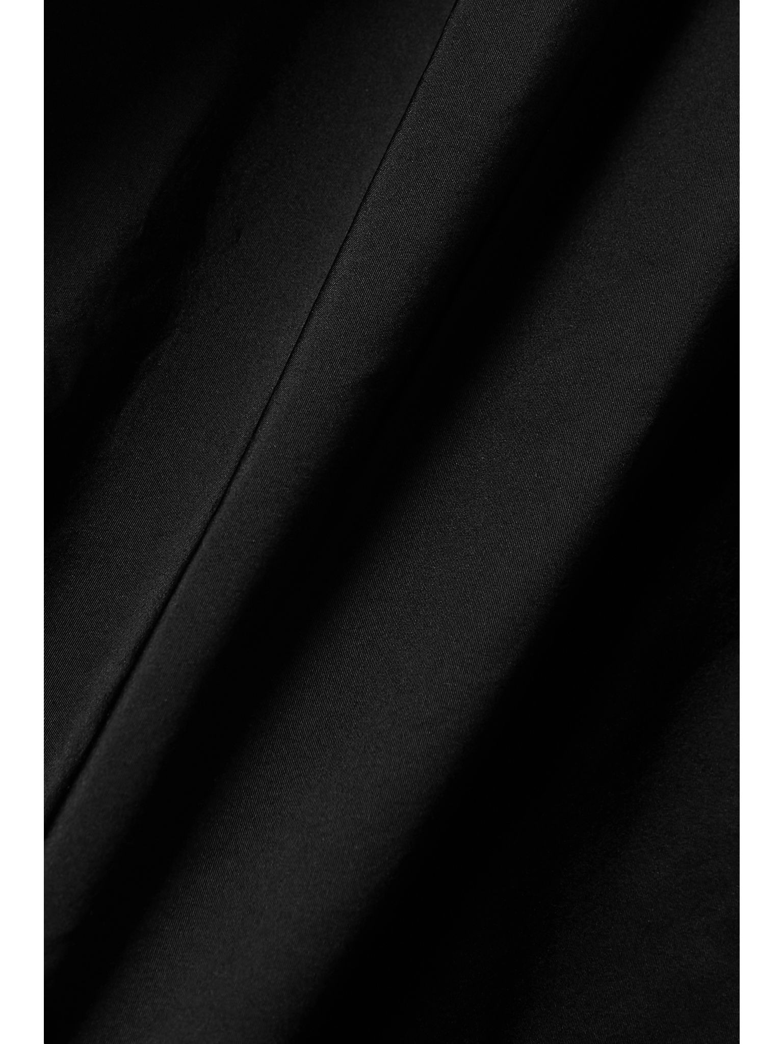 Pleated taffeta mini dress Black - 4