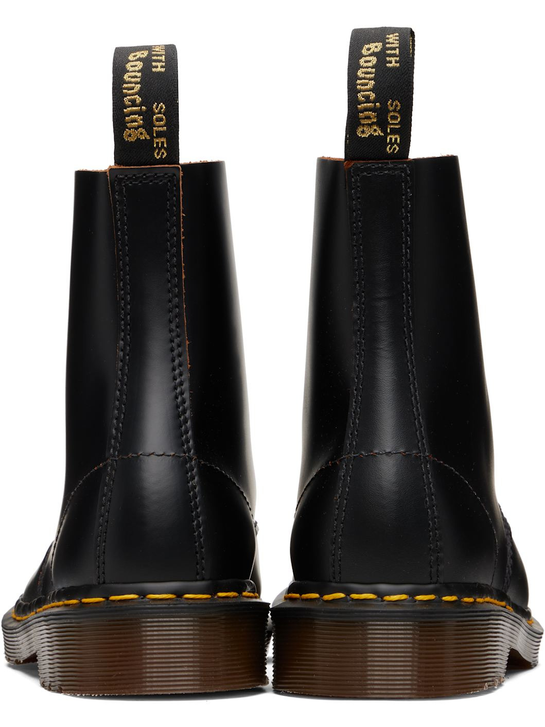 Black 1460 Vintage 'Made In England' Lace-Up Boots - 2