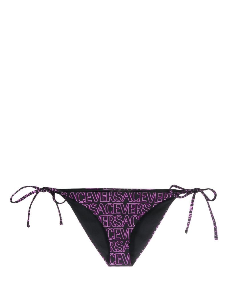 logo-print tie-fastening bikini bottoms - 1