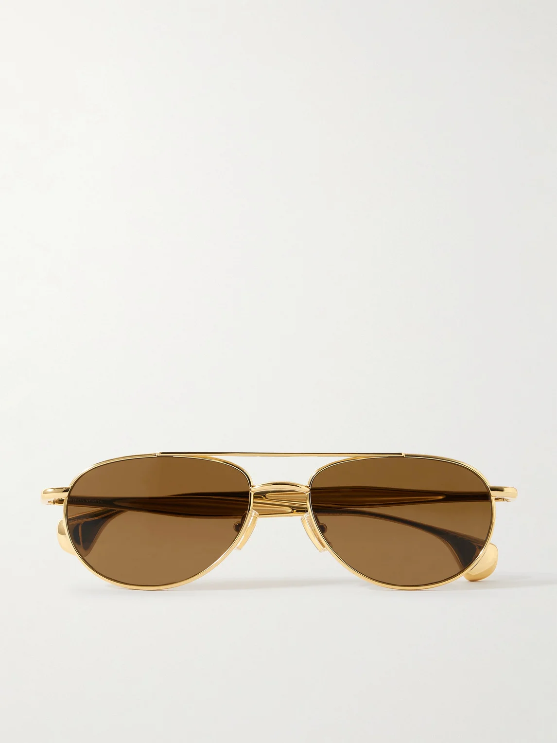 Aviator-Style Gold-Tone Sunglasses - 1