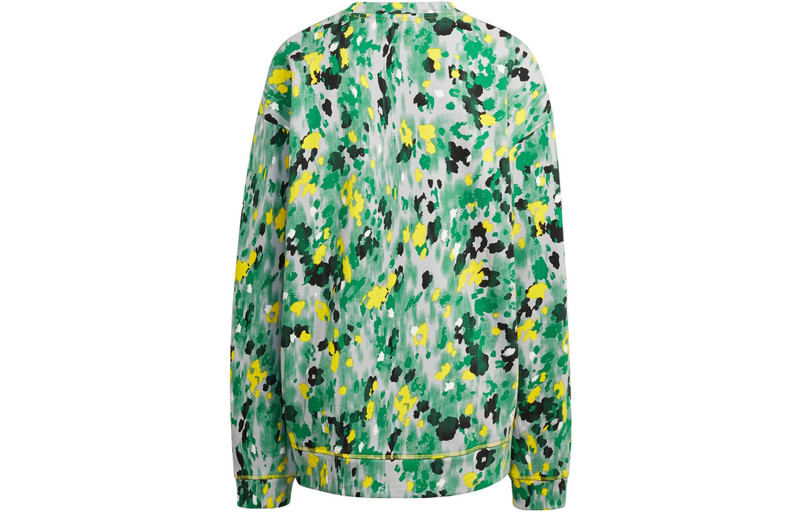 adidas (WMNS) adidas by Stella McCartney Floral Print Sweatshirt 'Green' HG1932 outlook